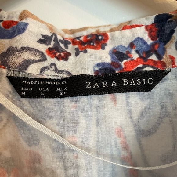 Zara Multi-Colour Cotton Popover Shirt, Medium - Picture 2 of 6
